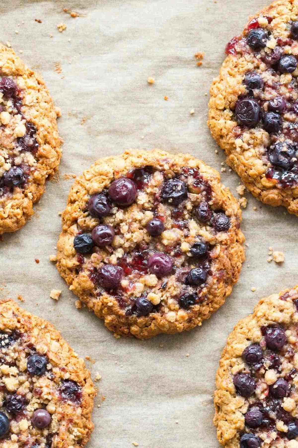 blueberry oatmeal cookies. 