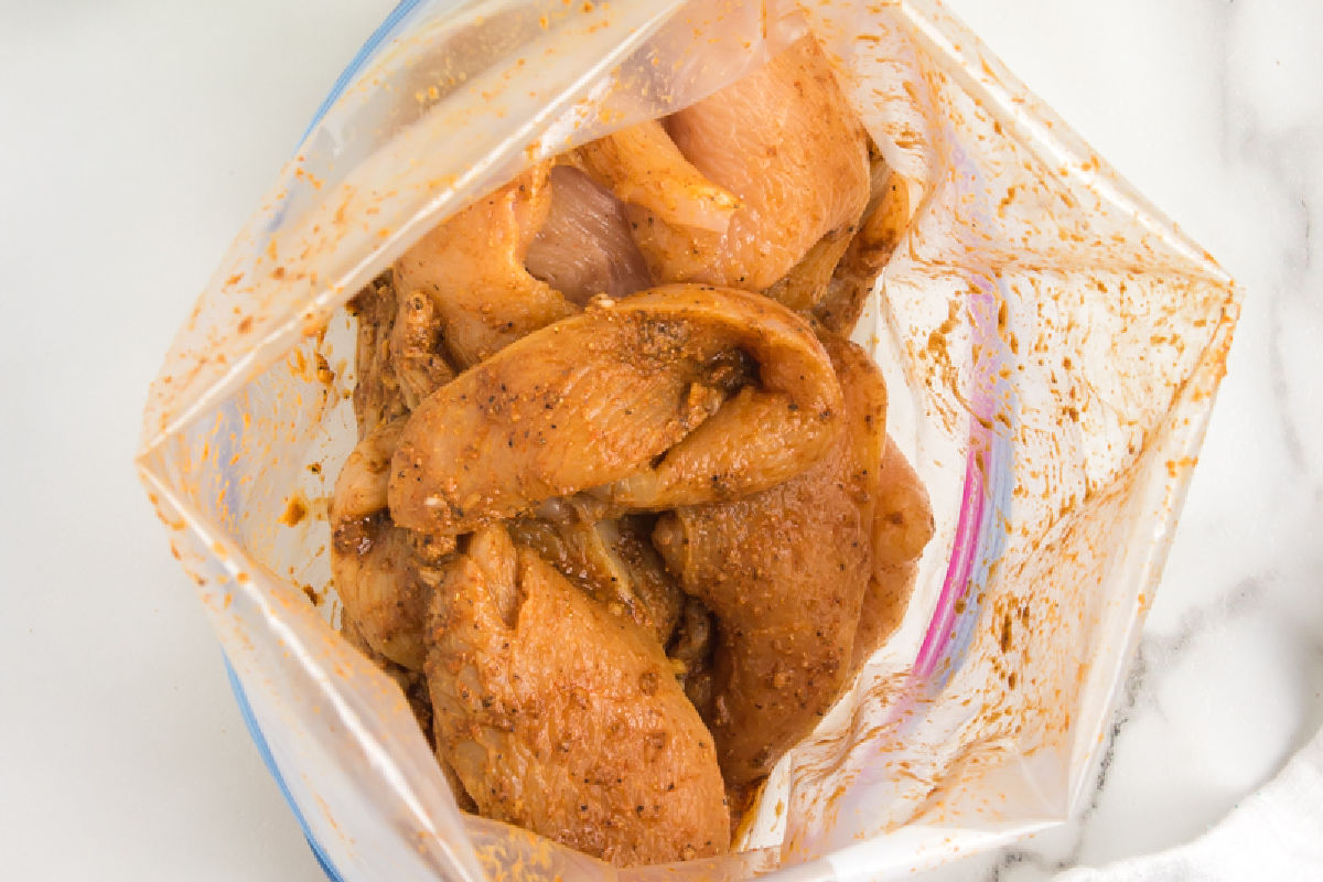 chicken with fajita seasoning.