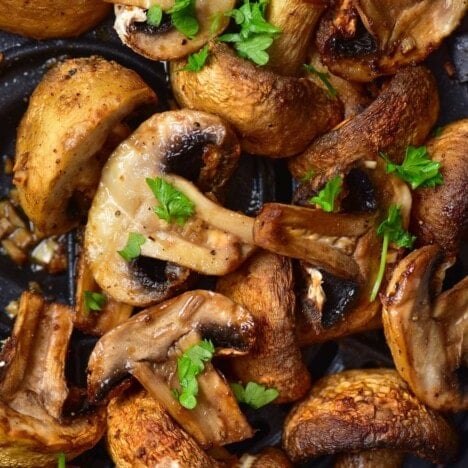 8-Minute Air Fryer Mushrooms Garlic Butter - The Big Man's World