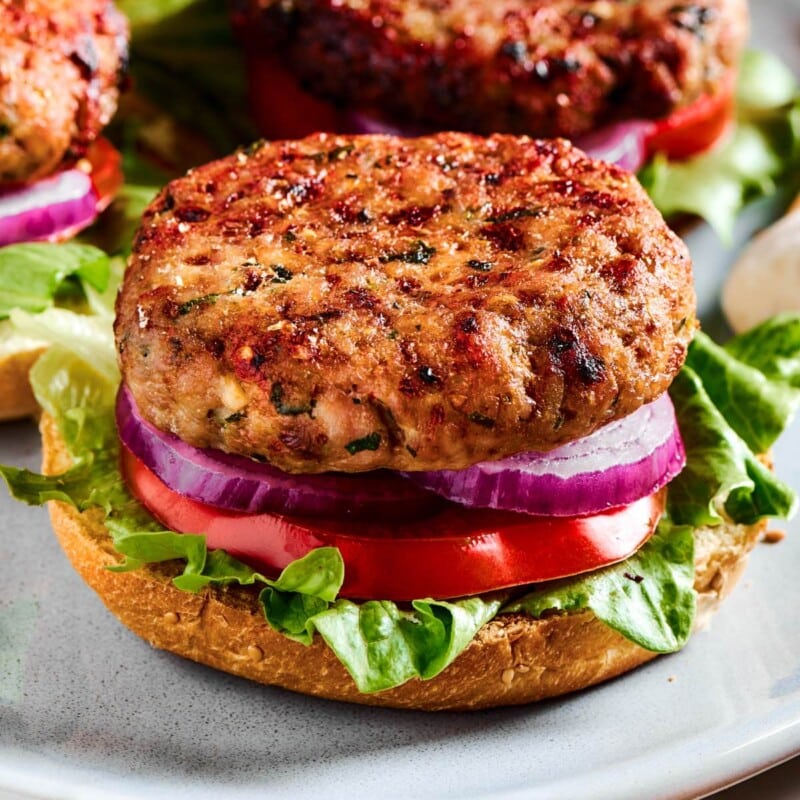 Air Fryer Turkey Burgers (In 12 Minutes!)