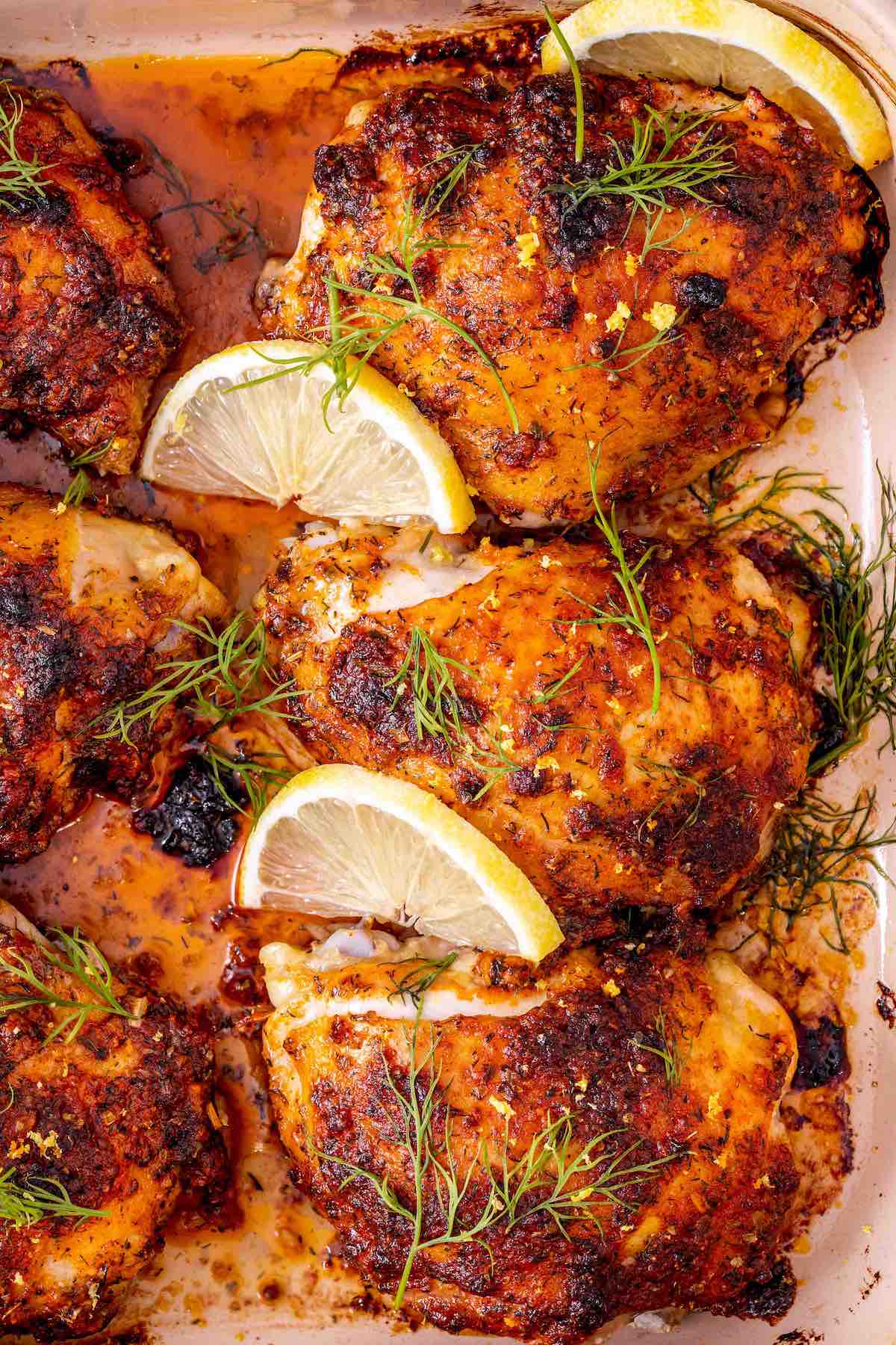 baked chicken thighs.