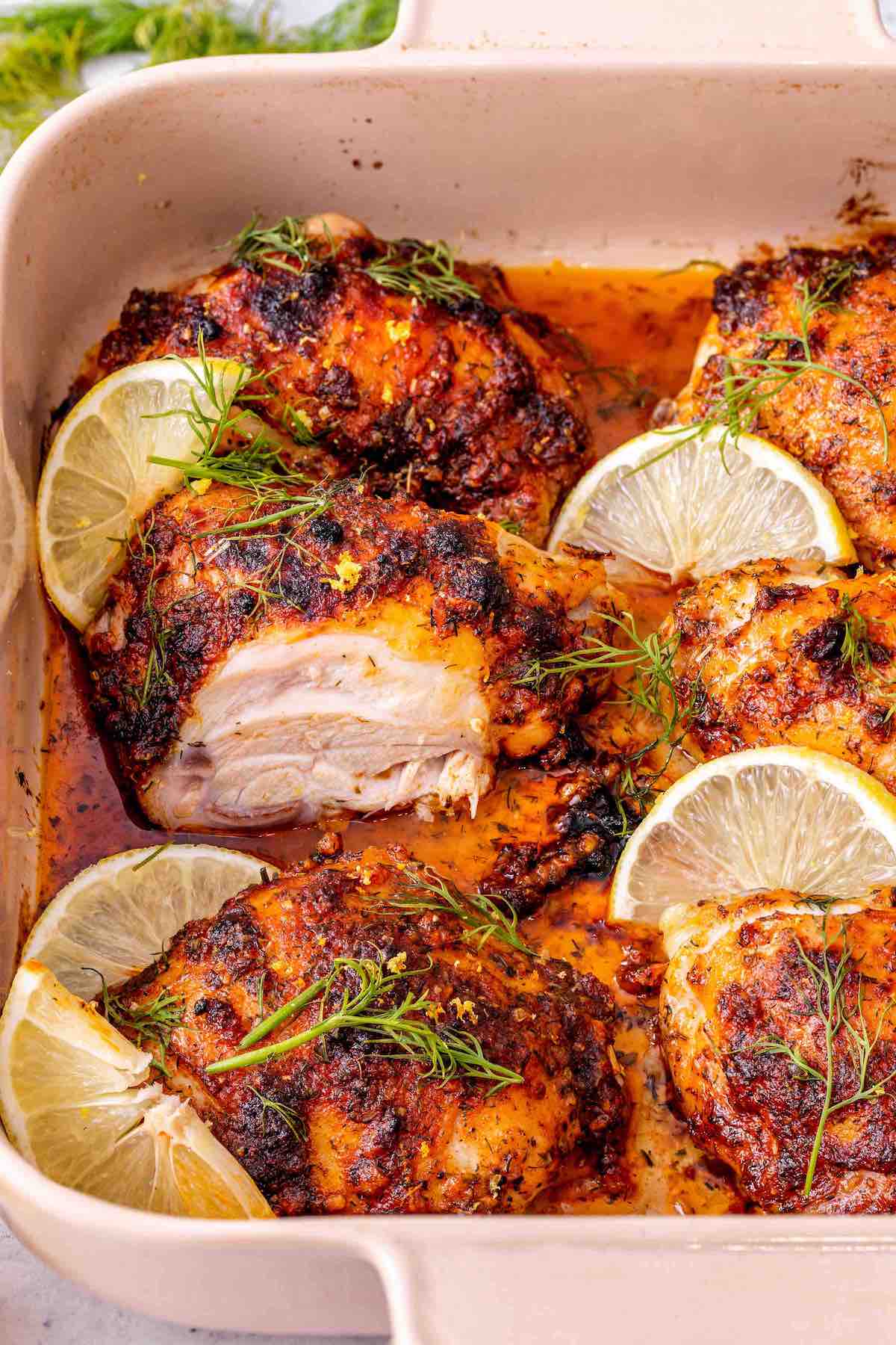 oven baked chicken thighs.