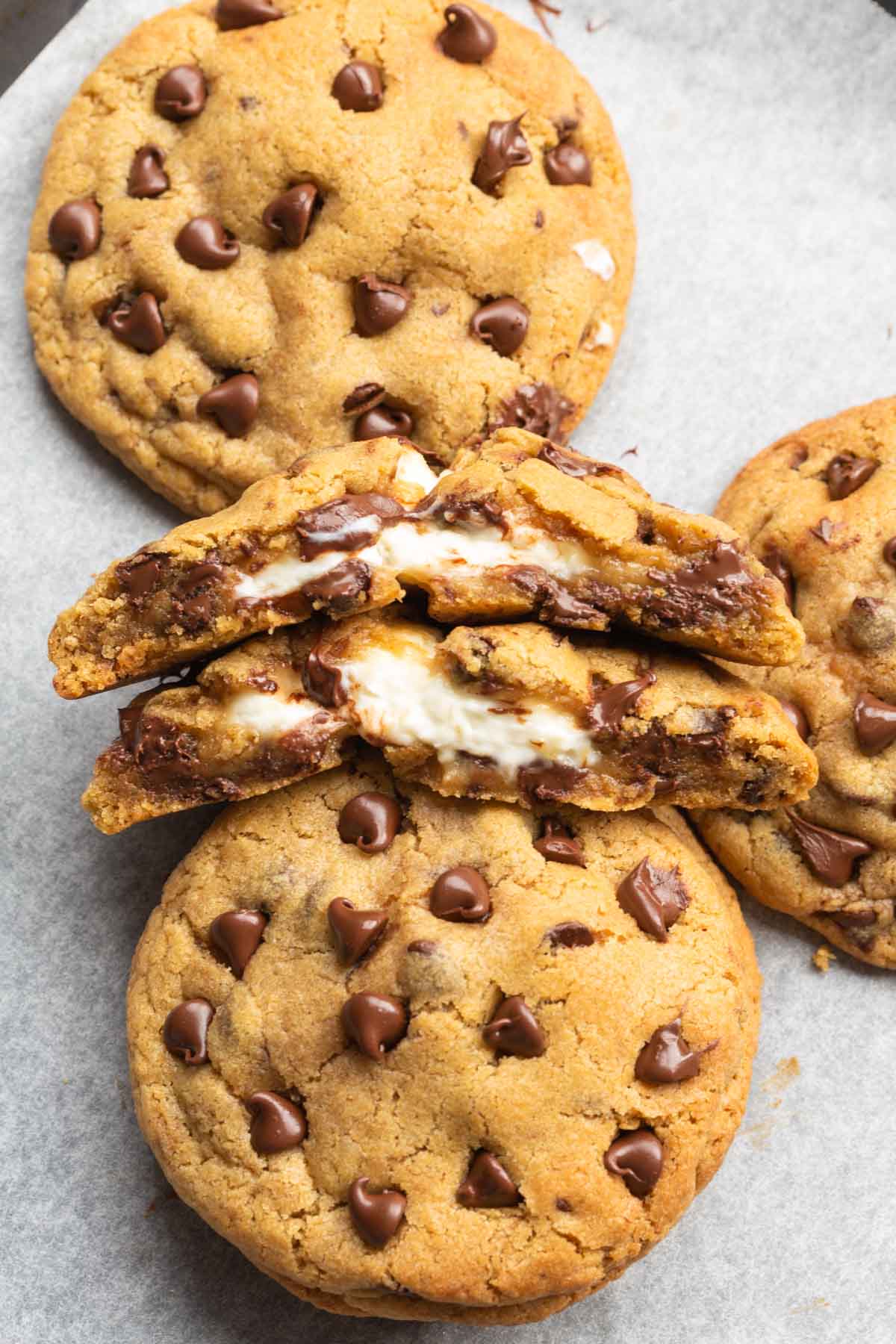 365 Days of Baking & More - Cream Cheese Chocolate Chip Cookies!!! RECIPE:   These chocolate chip cheesecake cookies are a  decadent combination of two of the most popular desserts. If you're