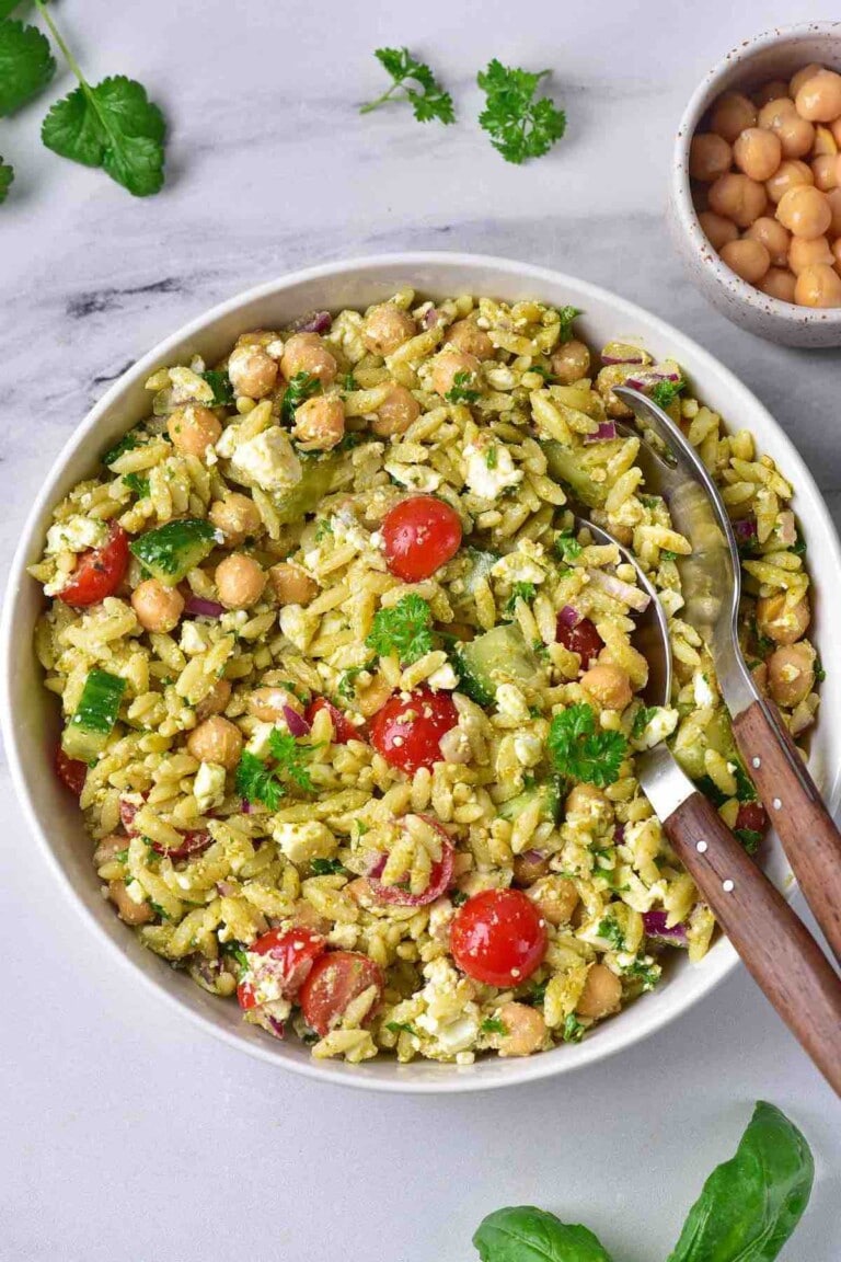 Orzo Salad In 10 Minutes | The Best Greek Pasta Salad