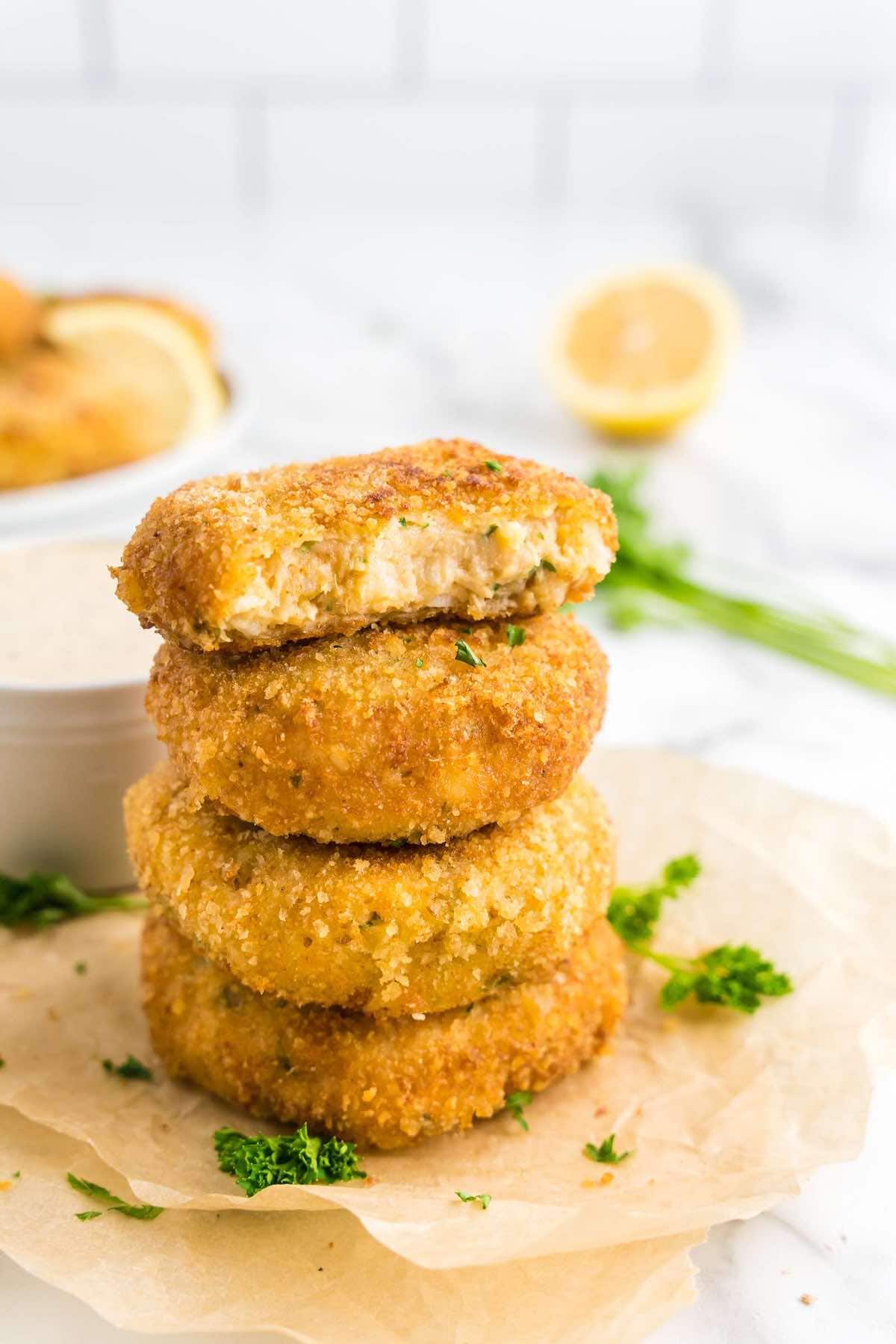 salmon croquettes.