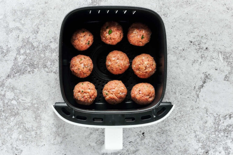 Air Fryer Turkey Meatballs (8 Minutes!)