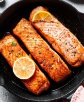 cast iron salmon recipe.