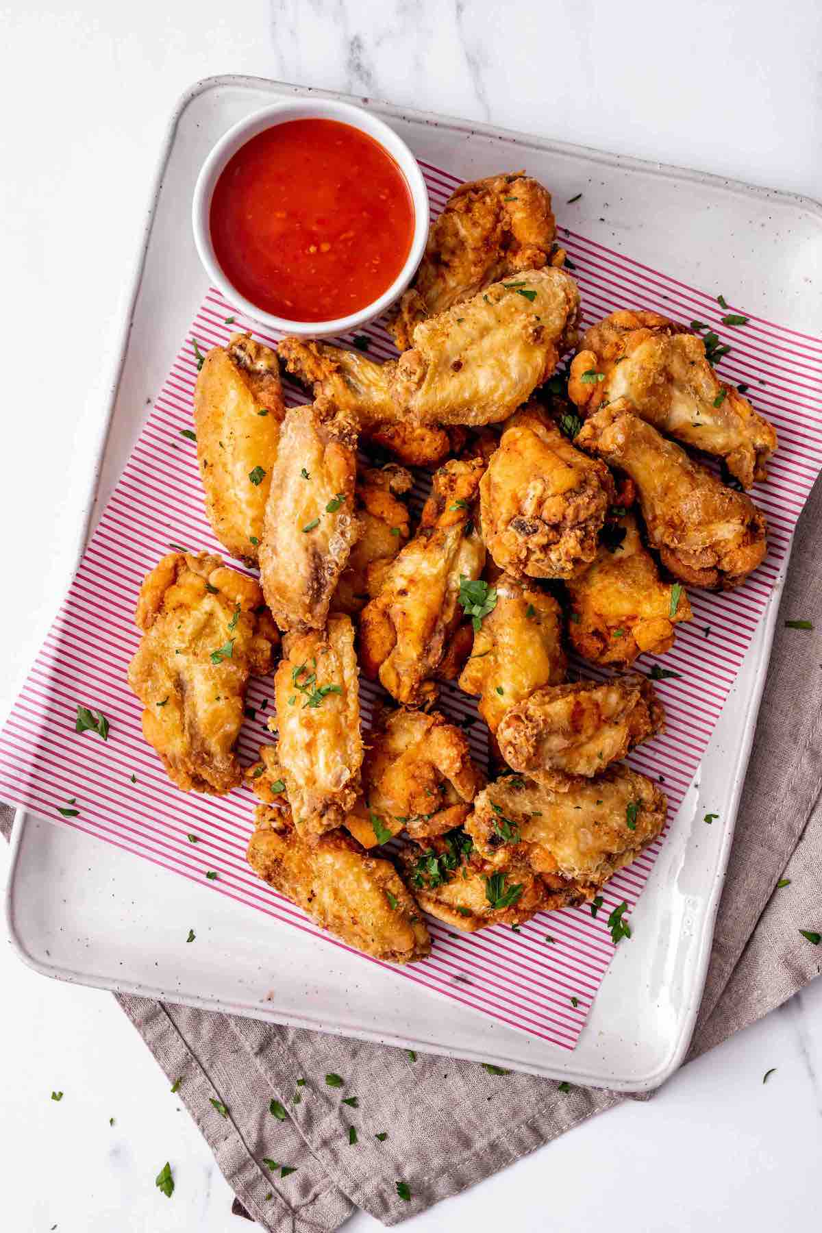 fried chicken wings.