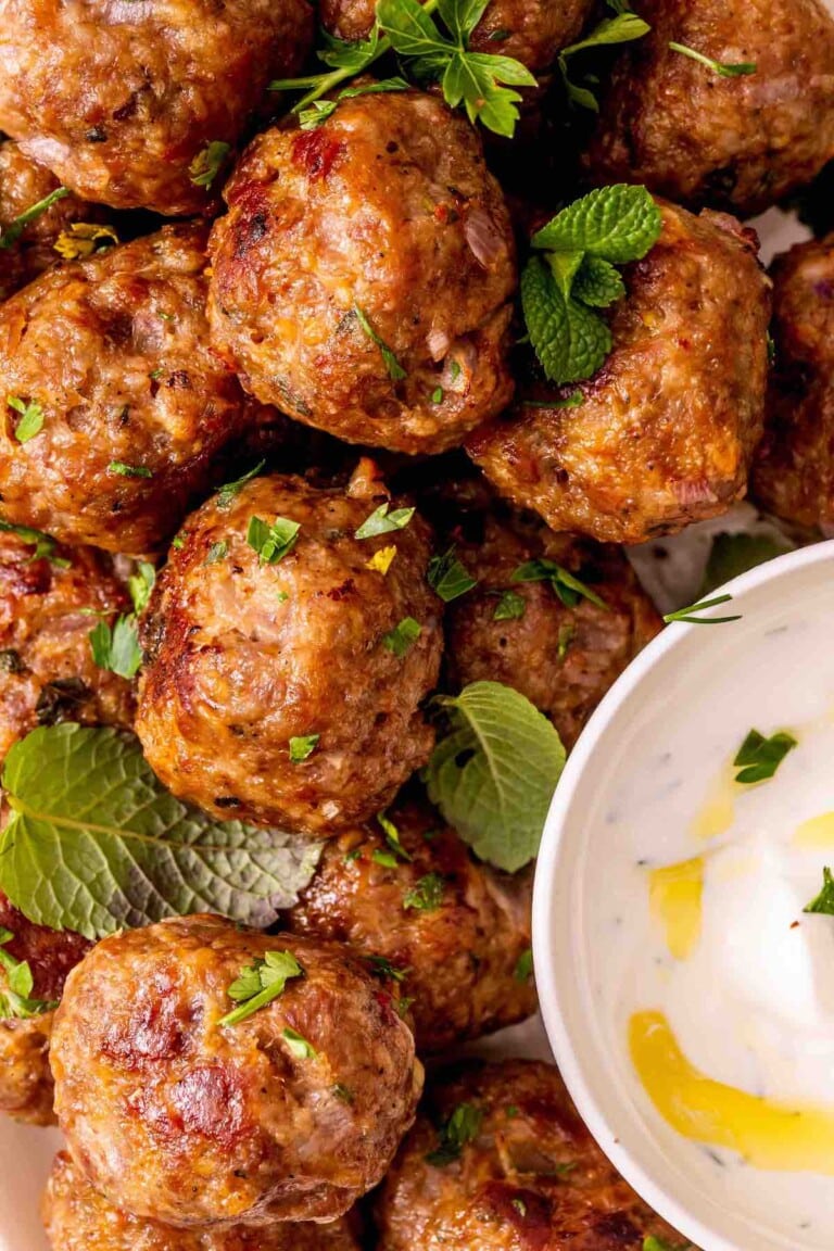 Best Lamb Meatballs Recipe (Greek Style) - TBMW