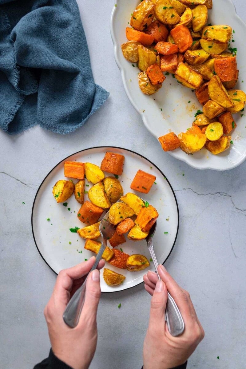 Roasted Potatoes And Carrots - The Big Man's World