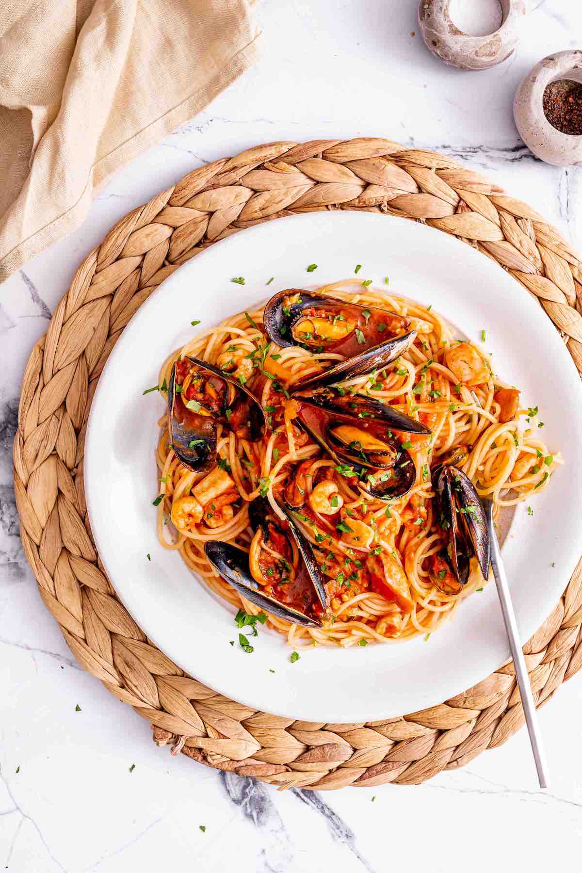 seafood & pasta.
