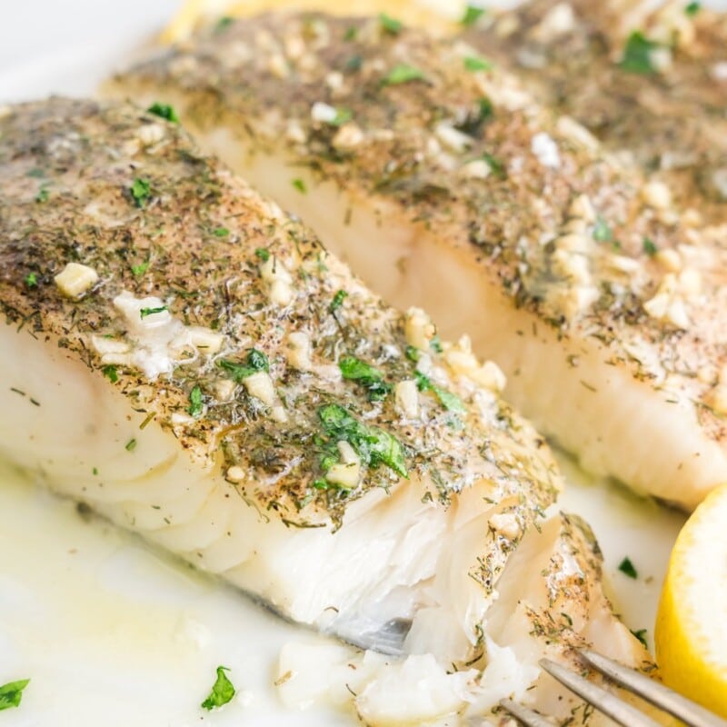 Lemon Butter Baked Halibut - The Big Man's World