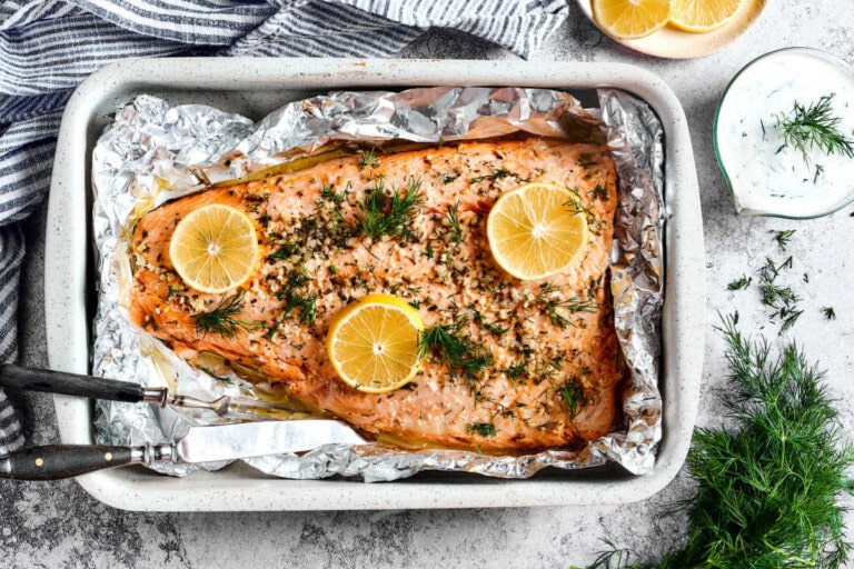 Baked Sockeye Salmon Recipe Lemon Garlic Butter - The Big Man's World
