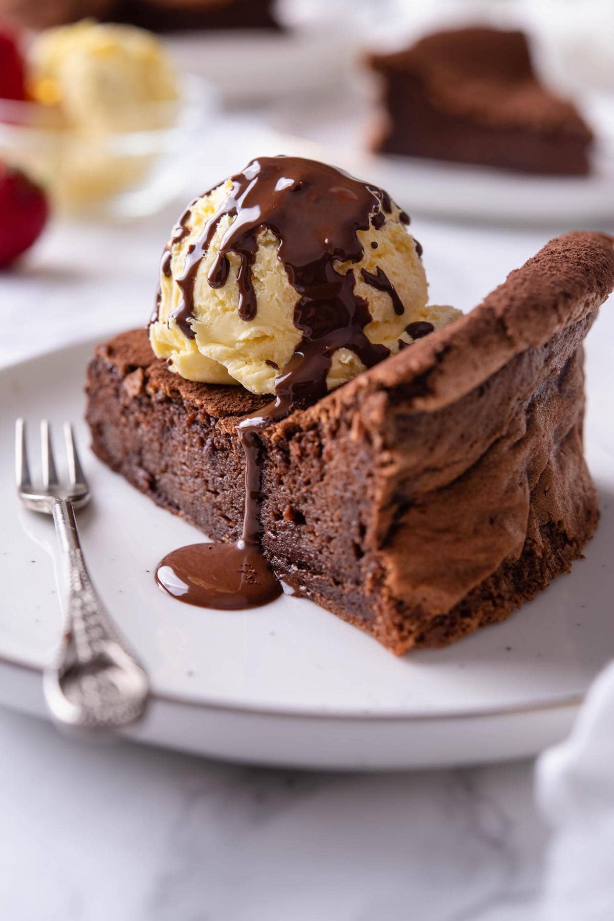 chocolate flourless cake.