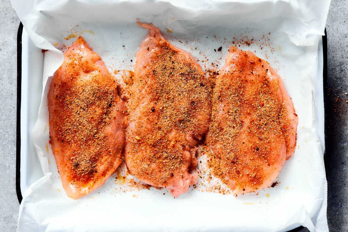 dry rubbed chicken breast.