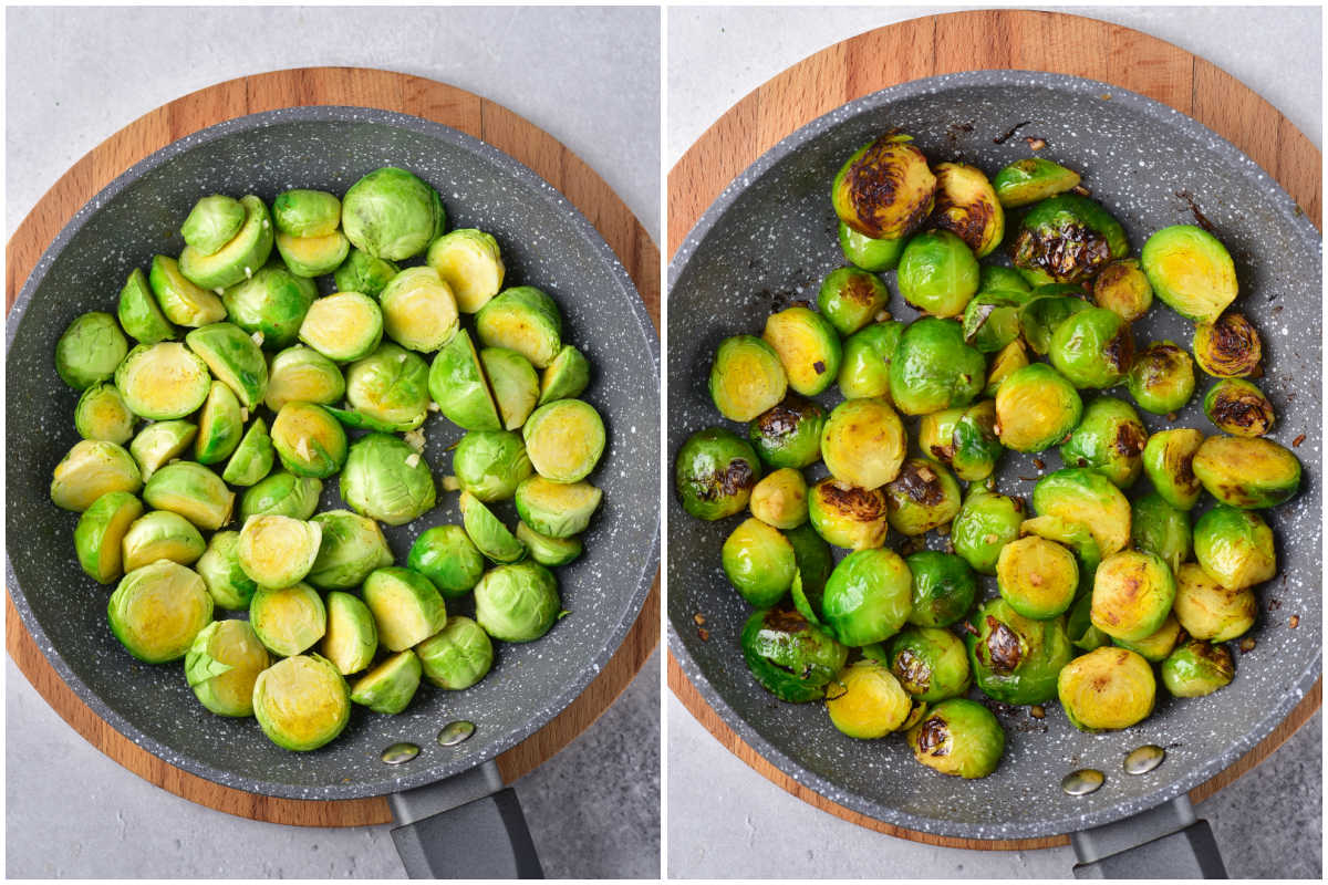 how to saute brussels sprouts.