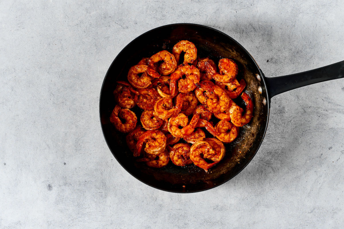 sauteed fajita shrimp.