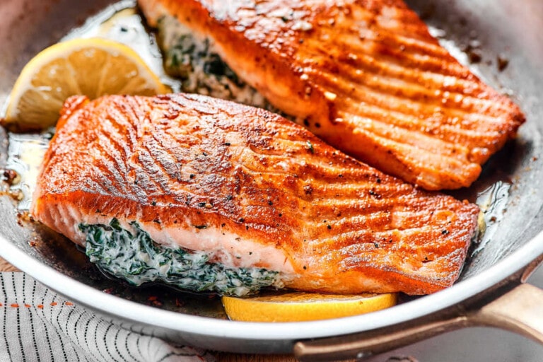 Stuffed Salmon Cooks In 12 Minutes! - The Big Man's World