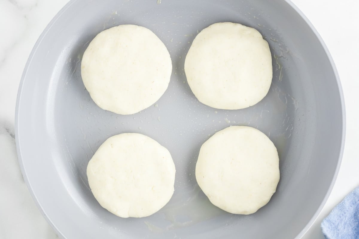 shaped arepa dough.