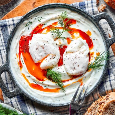 Turkish eggs recipe.