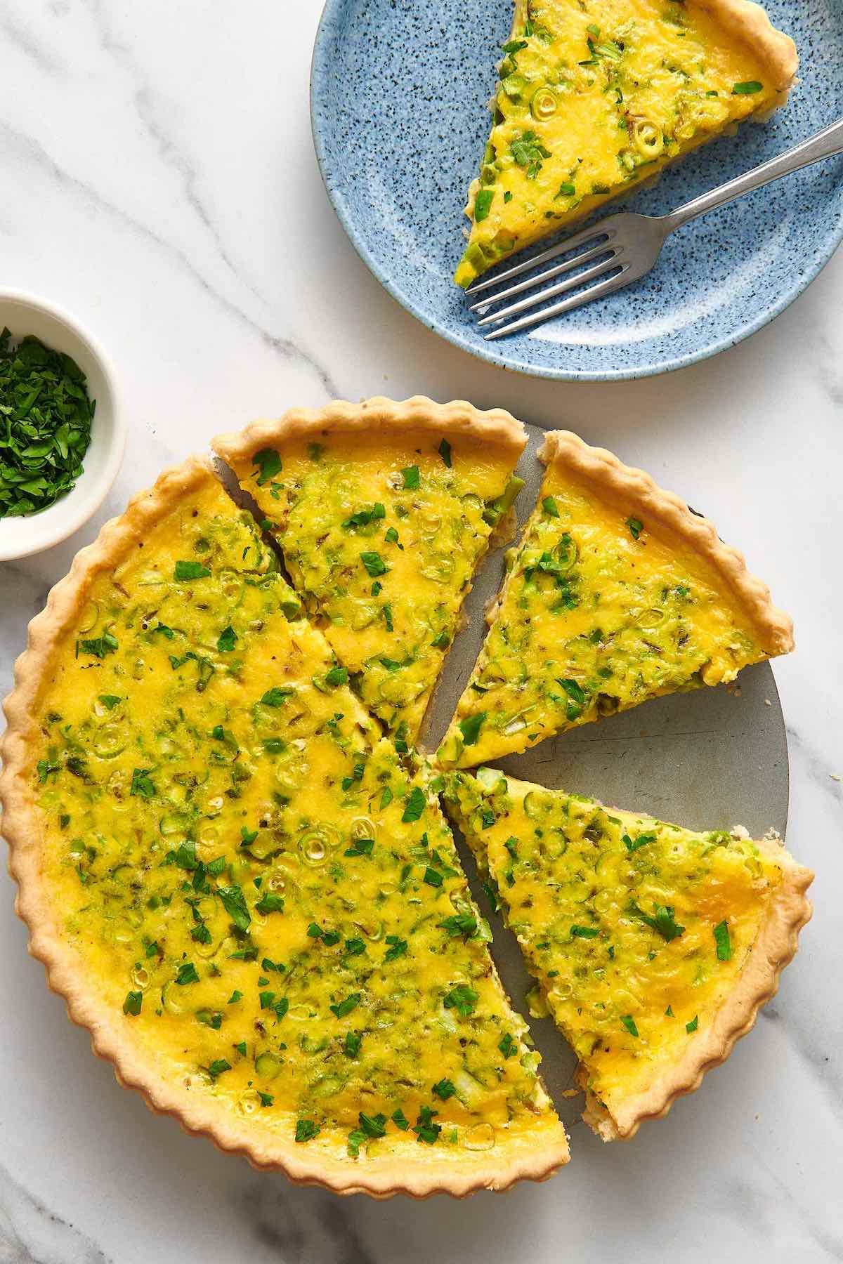 asparagus quiche.