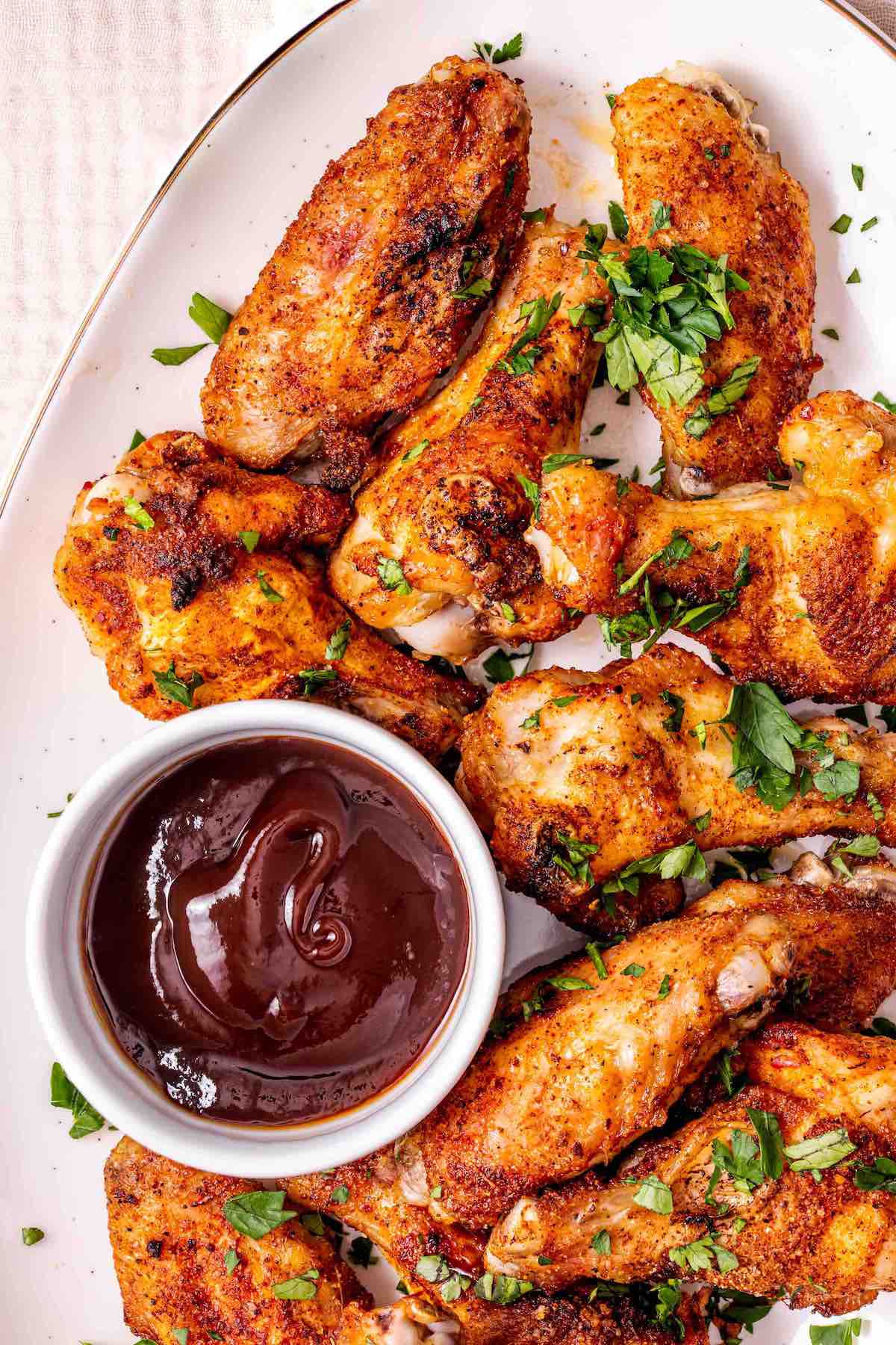 baked chicken wings.