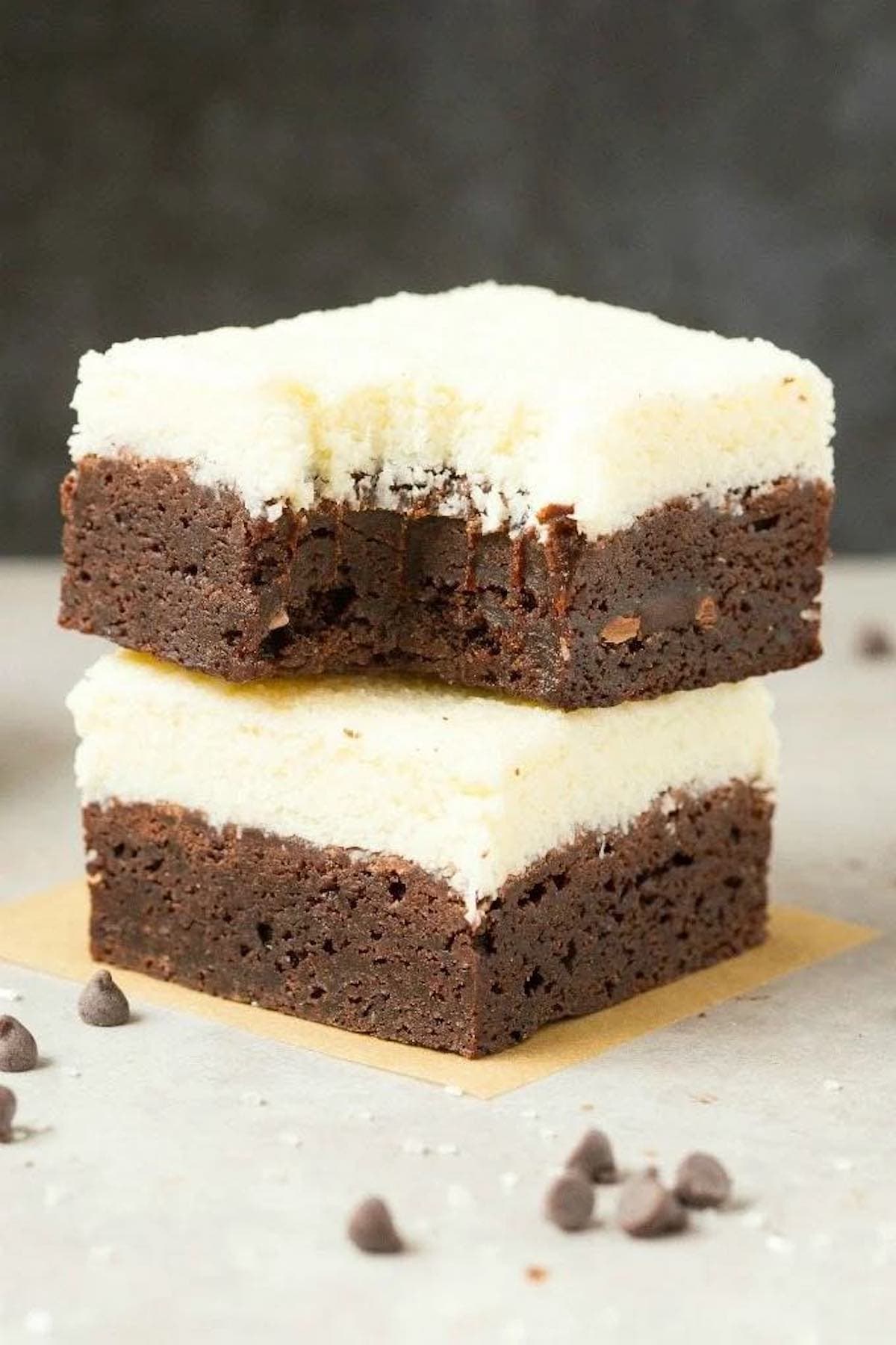 coconut brownies.