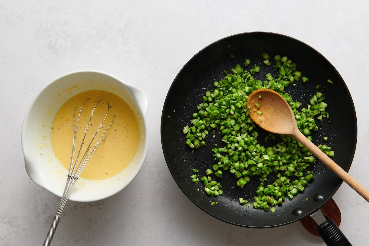 cooking asparagus.