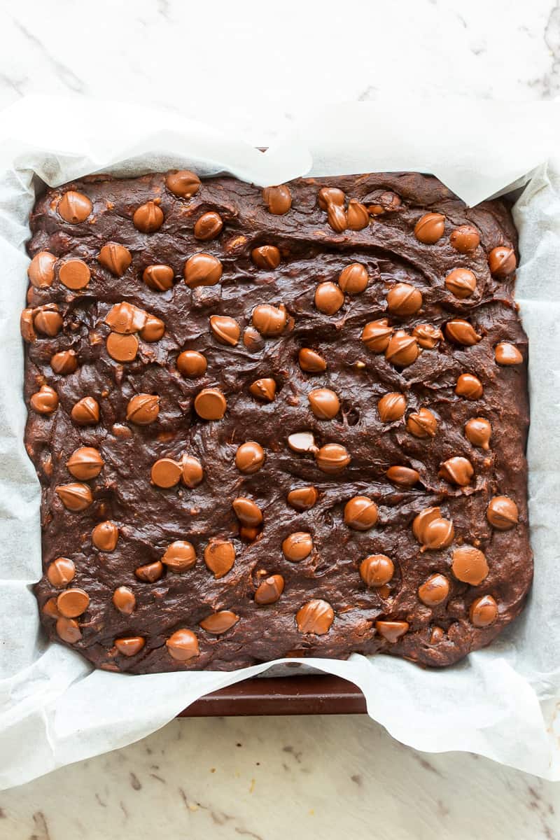 healthy 3 ingredient brownies.