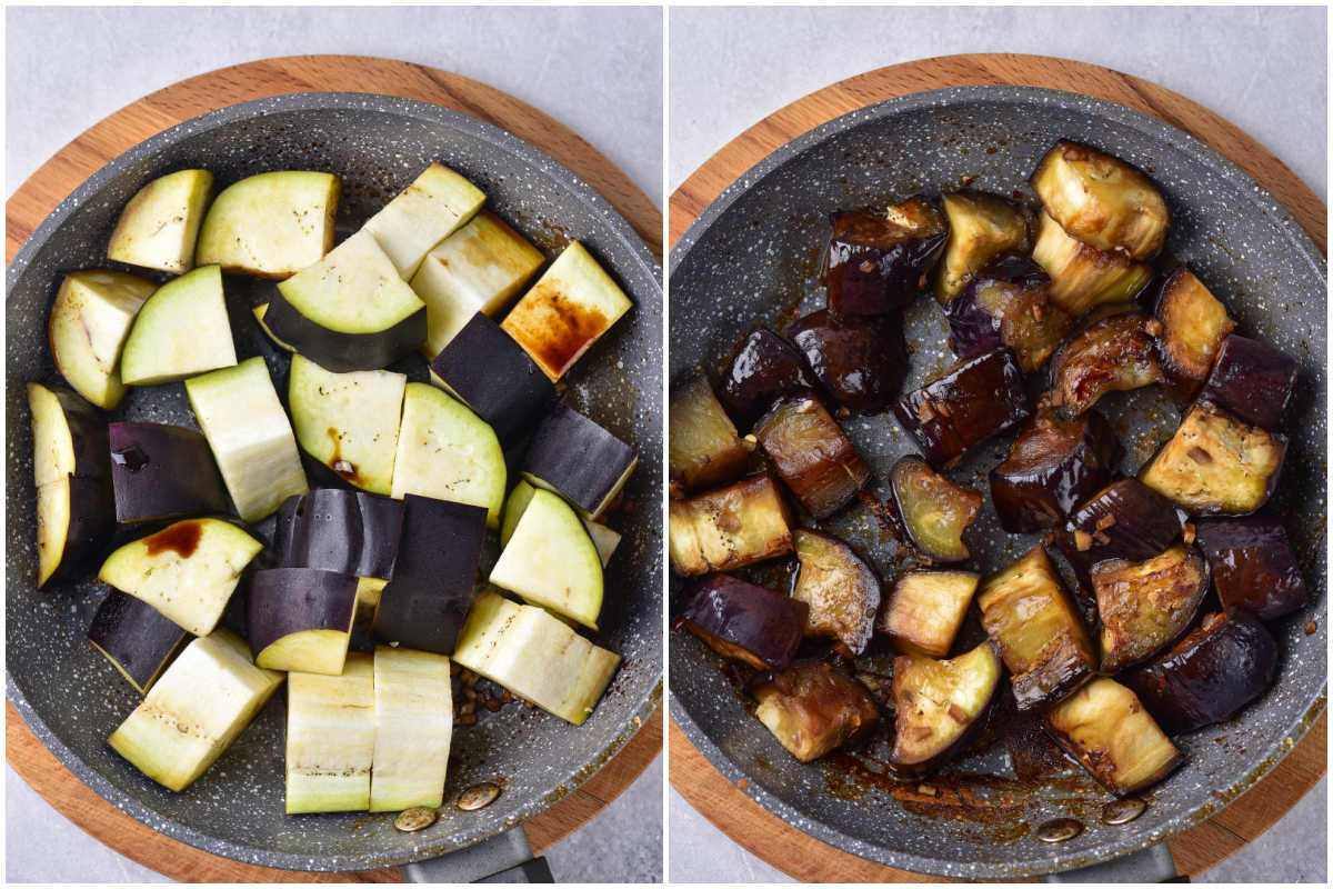 how to saute eggplant.