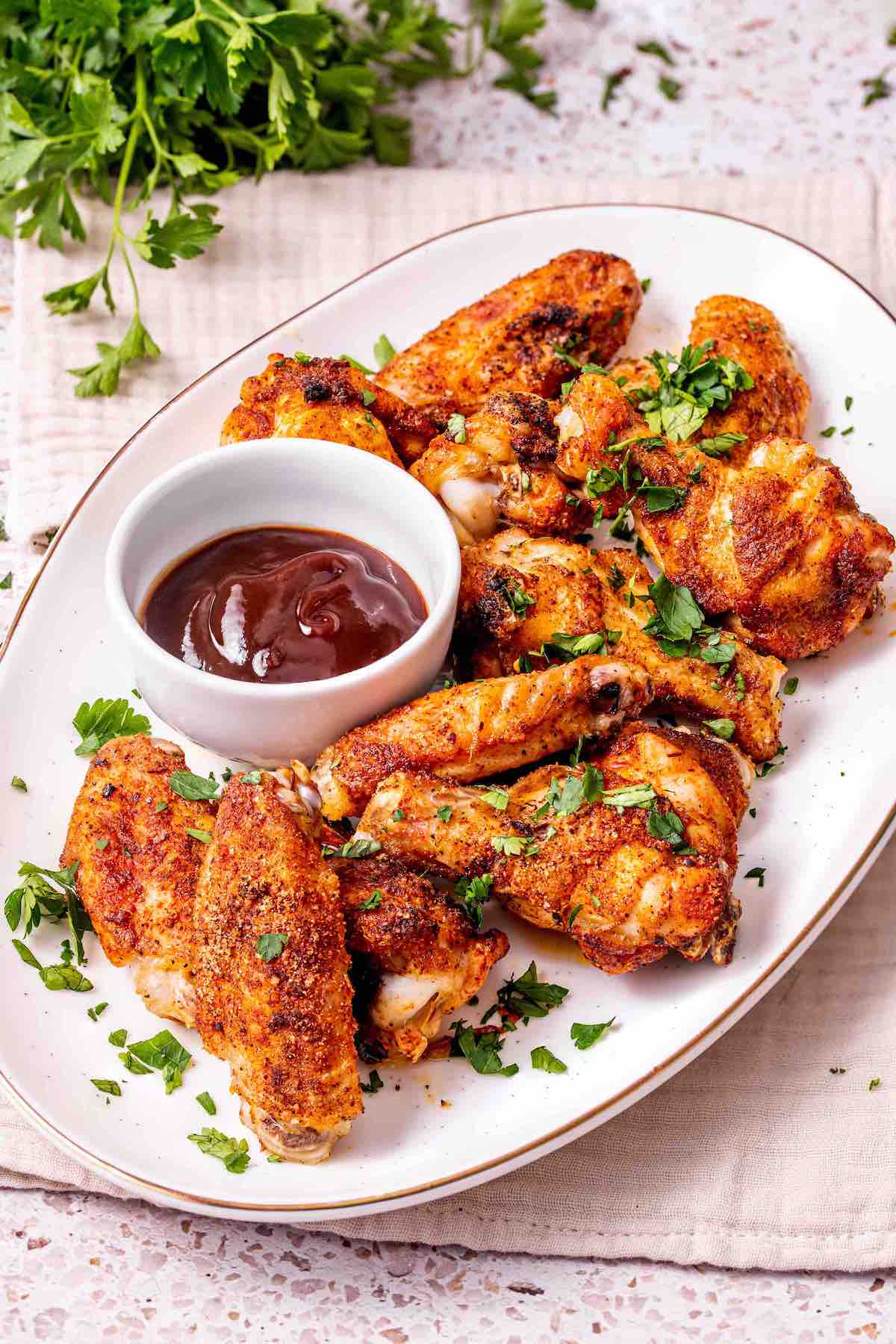 oven baked chicken wings.
