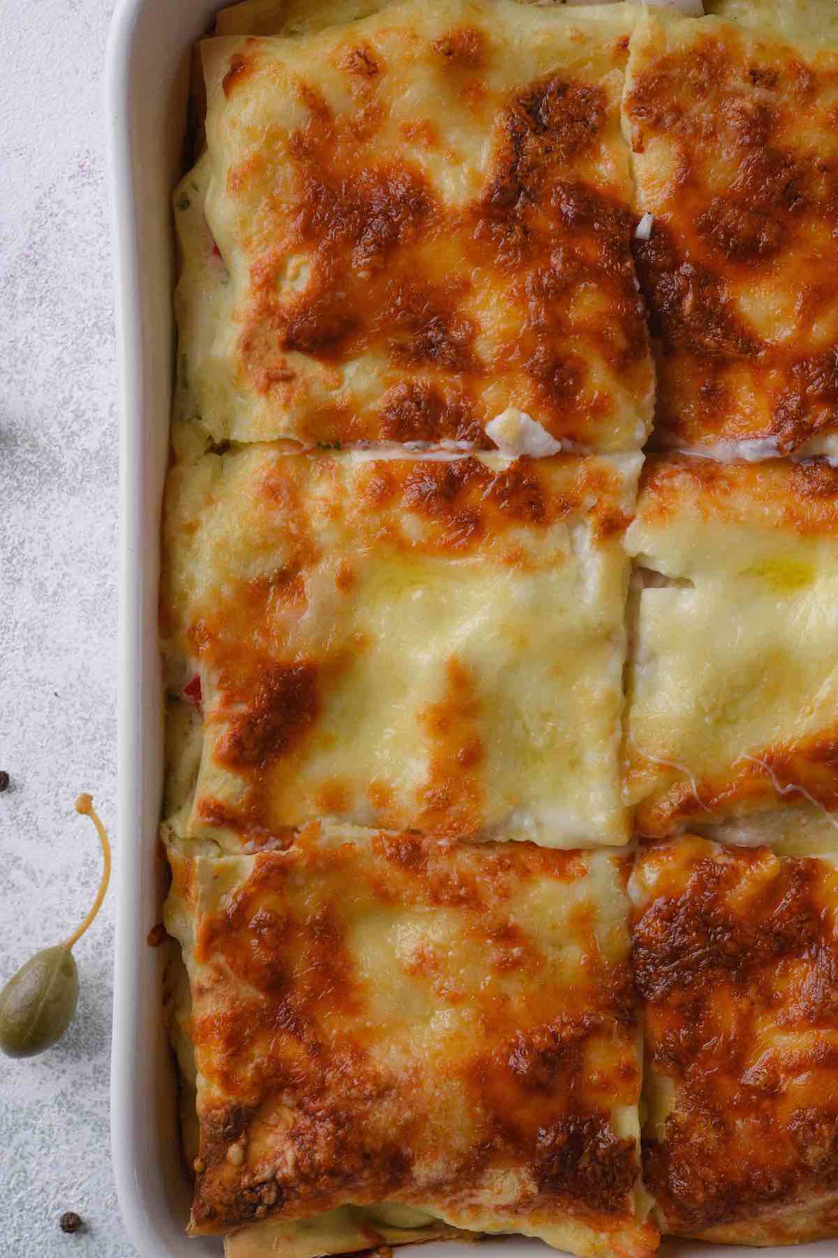 recipe for seafood lasagna.