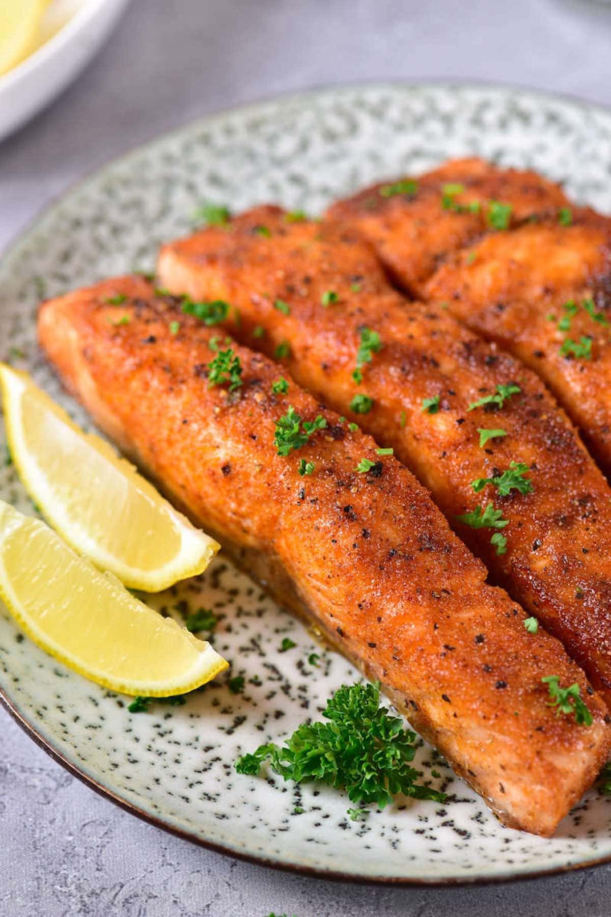 air fried salmon.