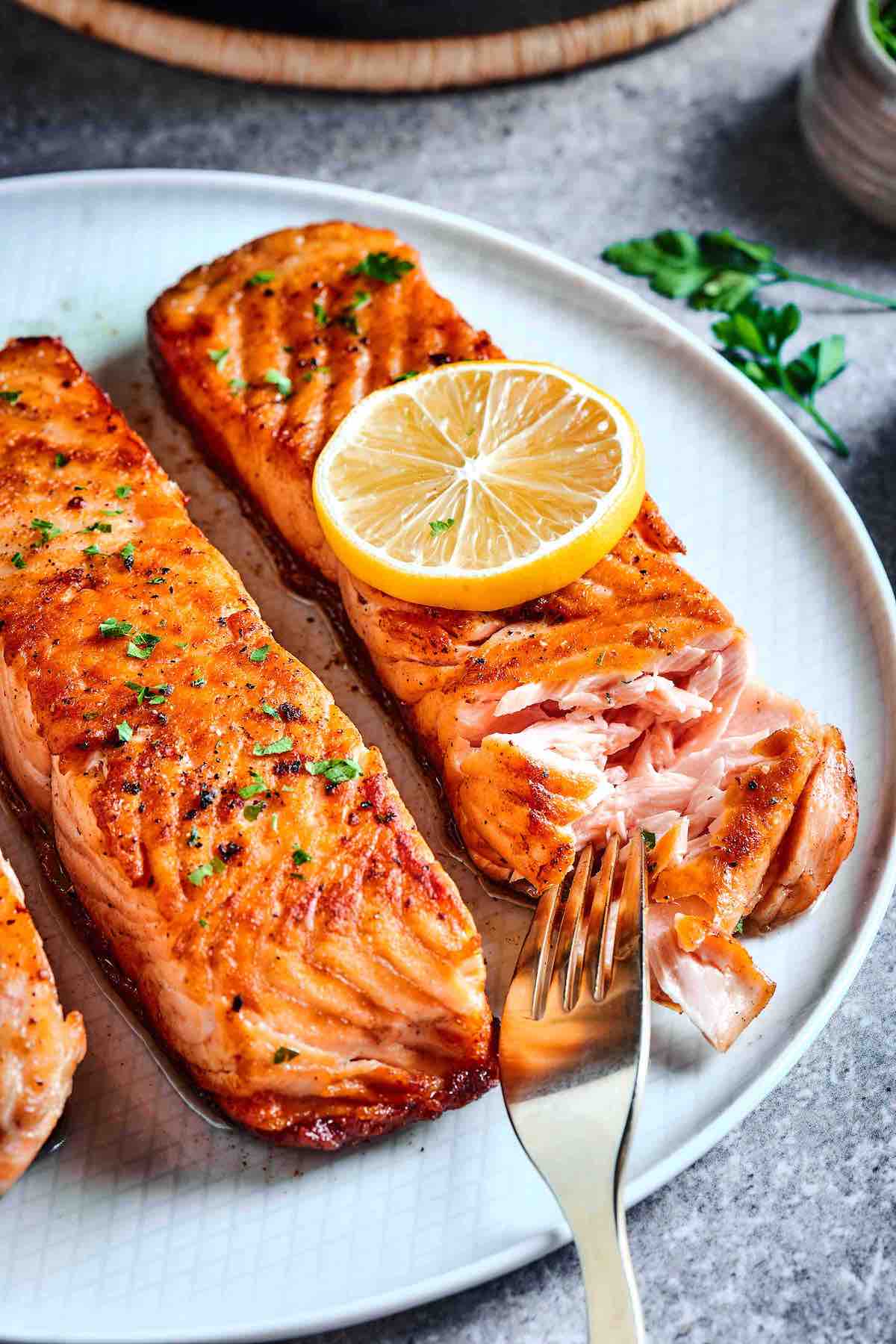 pan sear salmon.