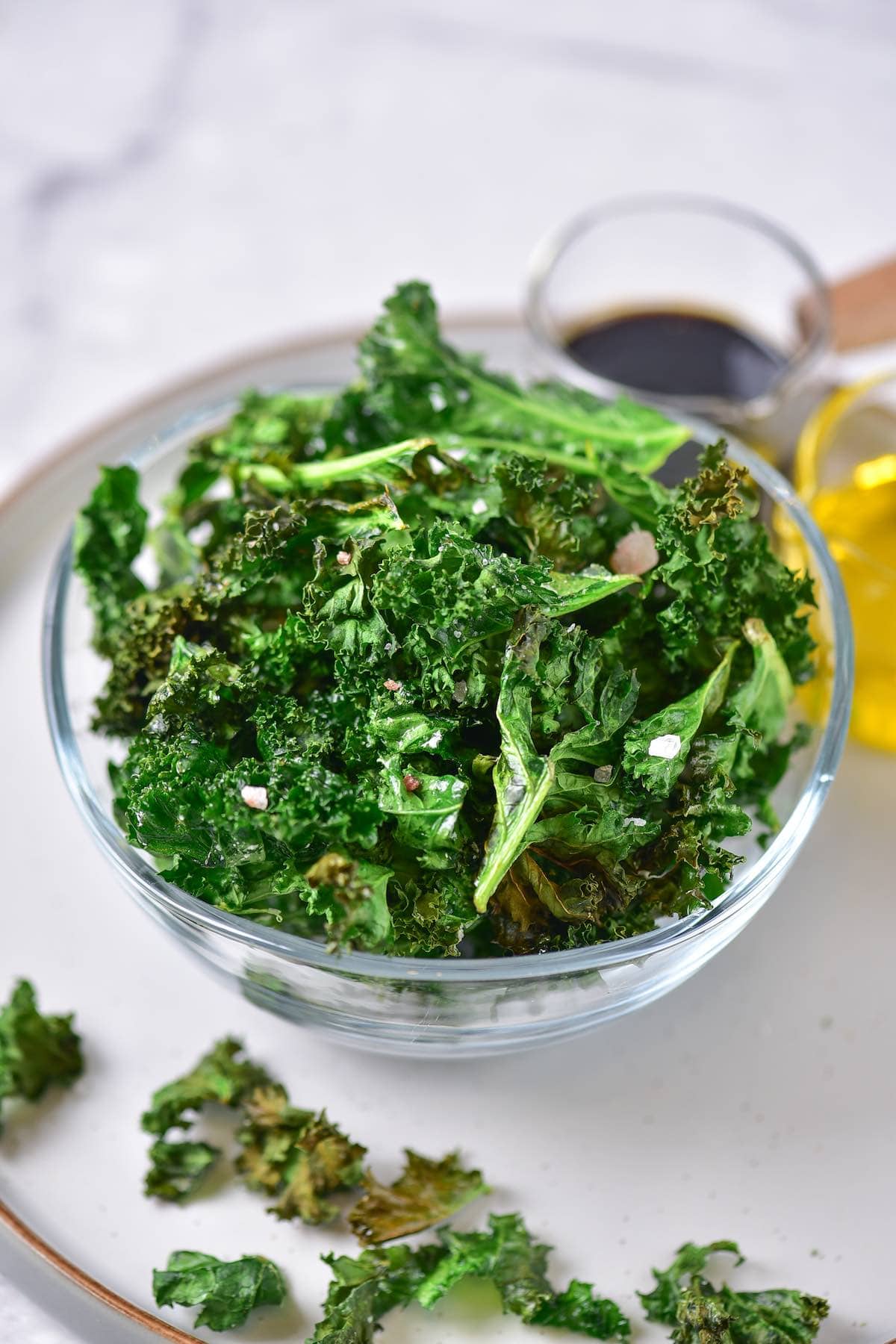 Umami Kale Chips in the Air Fryer Rotisserie Basket