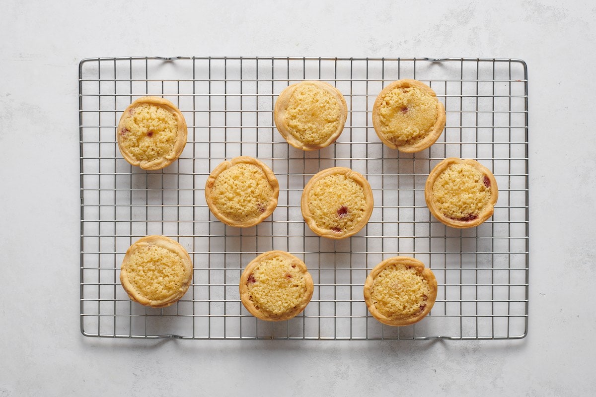 how to make cherry bakewell tarts.