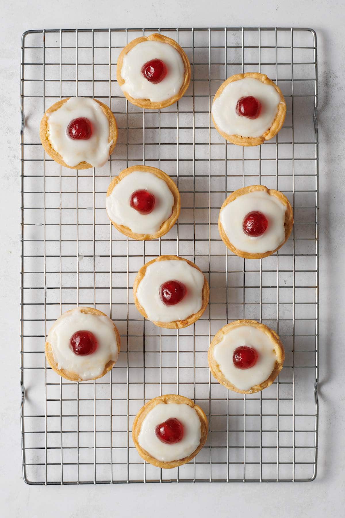 cherry almond bakewell tart.