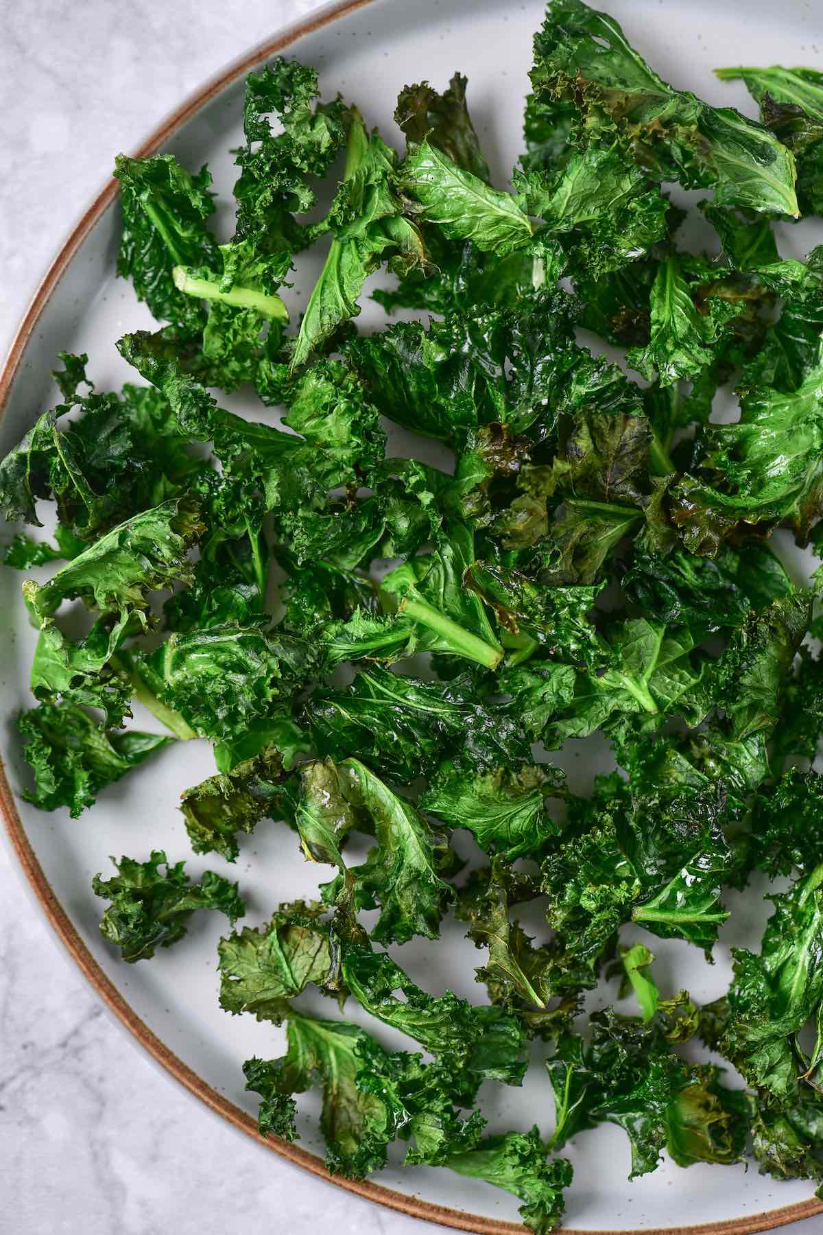 Umami Kale Chips in the Air Fryer Rotisserie Basket