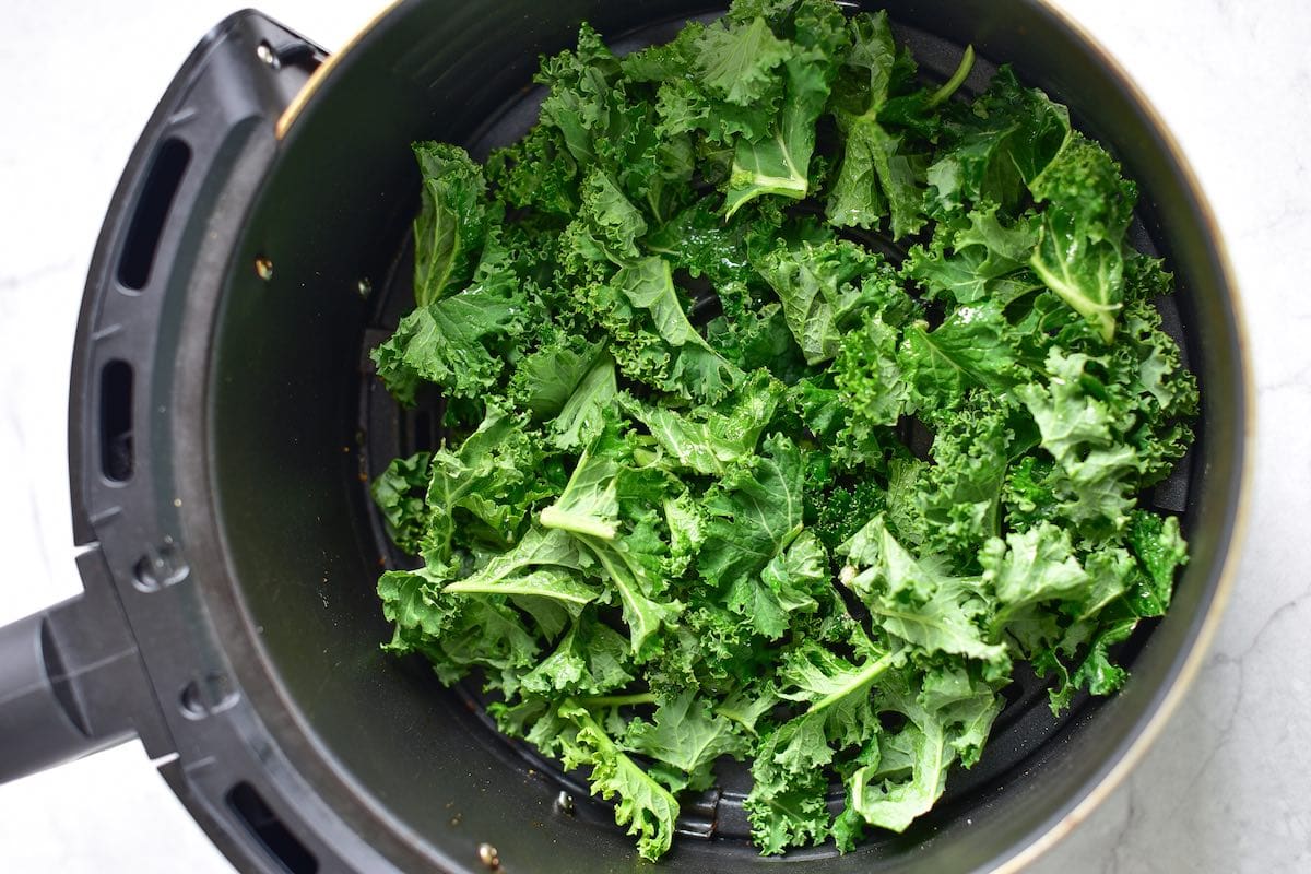 raw kale in air fryer.