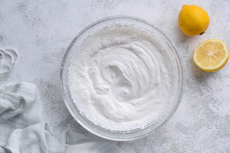 whipped cream in bowl.