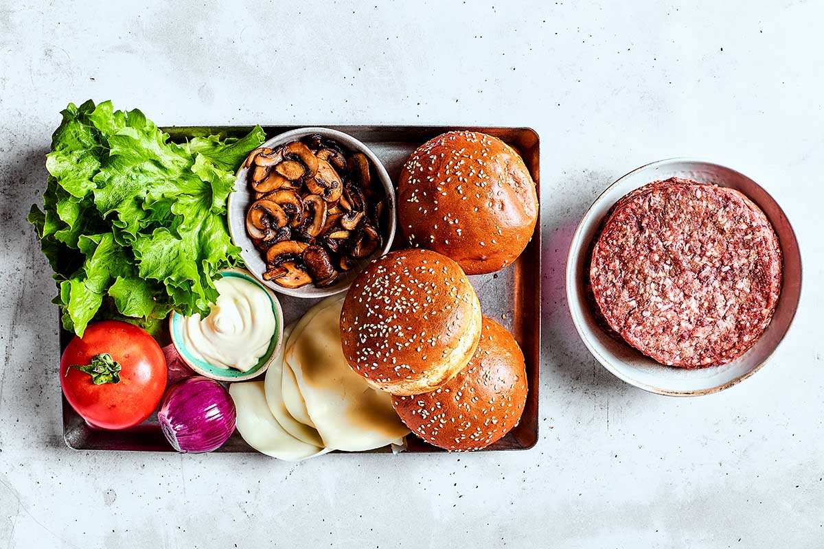 wagyu burger ingredients.