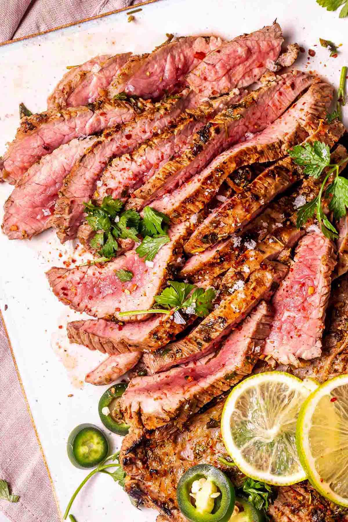 Citrus-Marinated Flank Steak with Roasted Corn Salsa