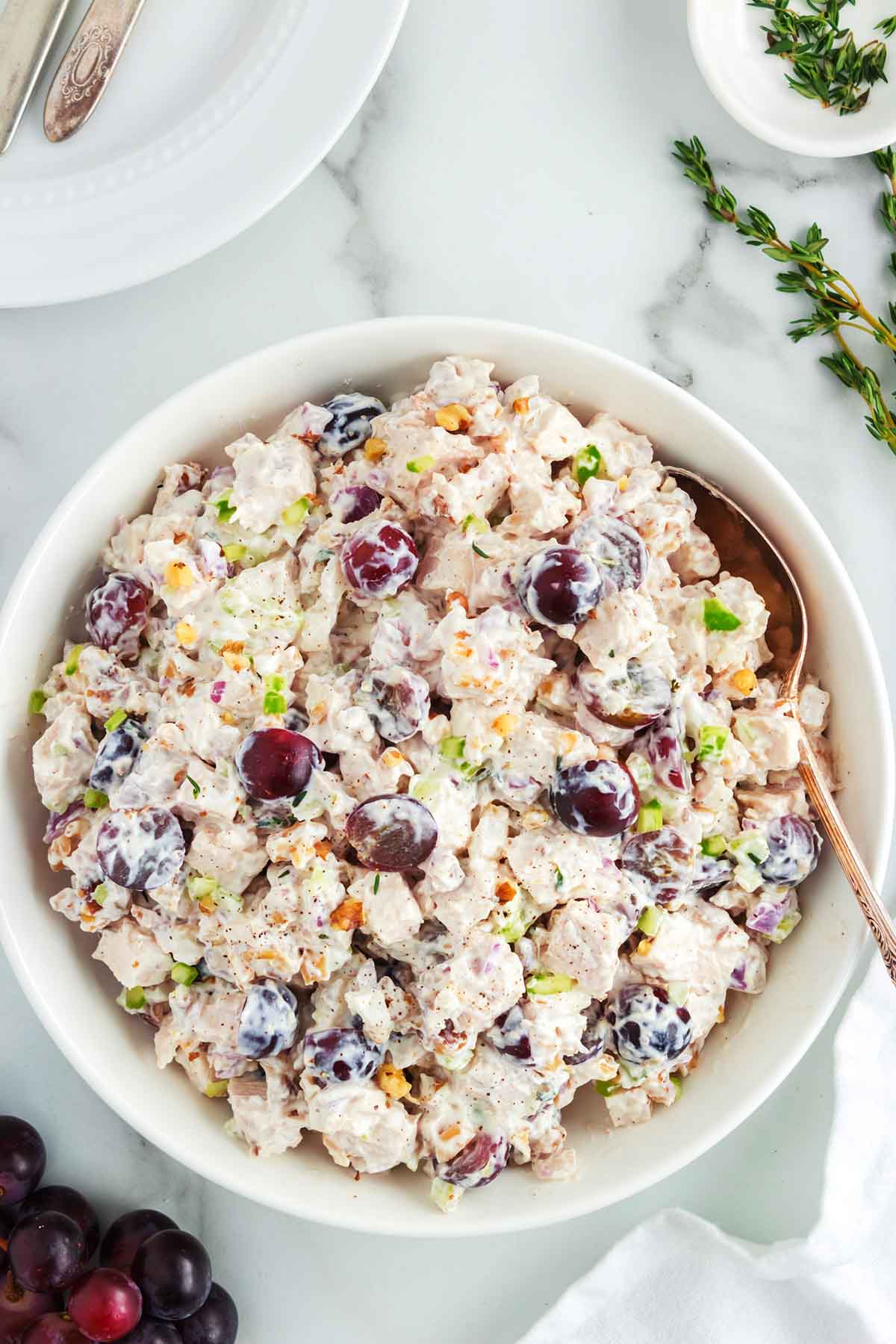 chicken salad with grapes.