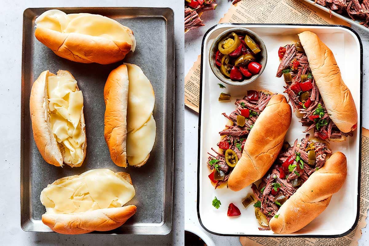 how to make Italian beef sandwiches.