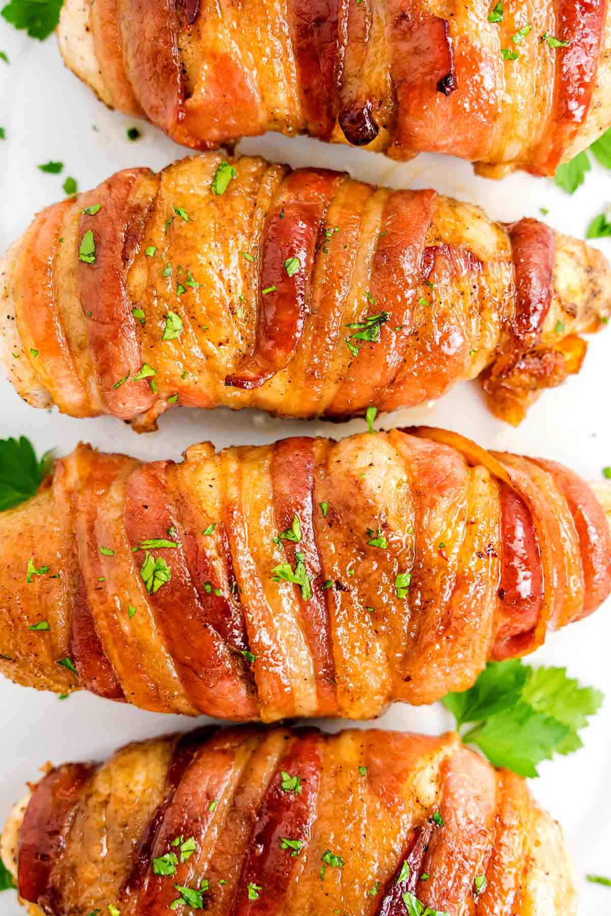 chicken breast wrapped in bacon.