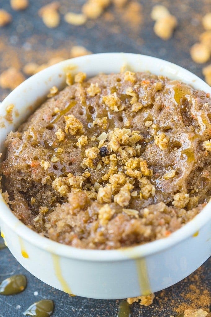 coffee cake in a mug.