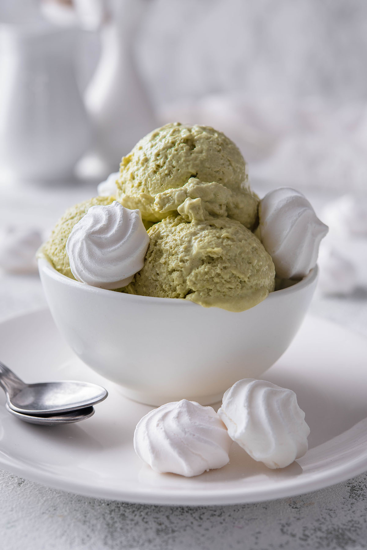 green tea ice cream.
