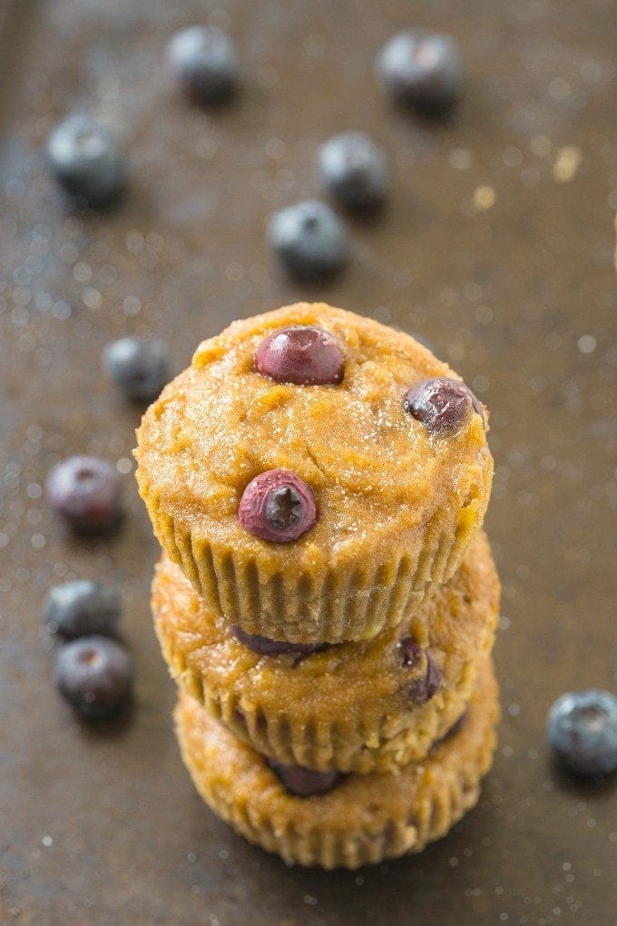 banana and blueberry muffins.