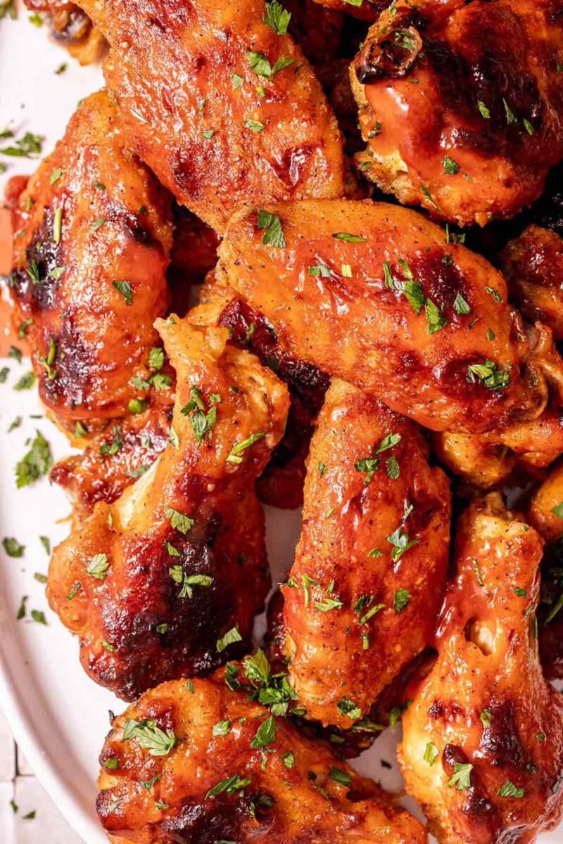 Crispy Baked Hot Wings - thebigmansworld.com