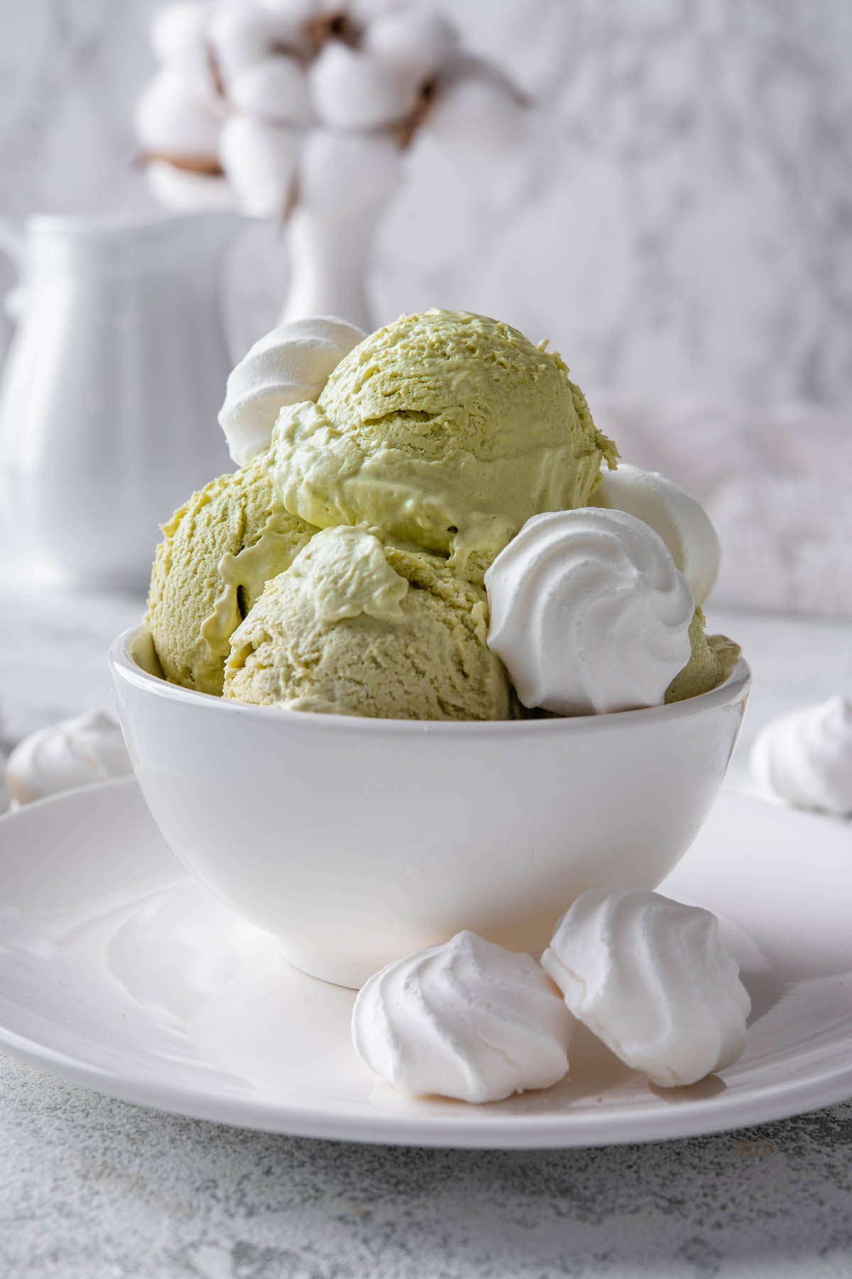 matcha flavor ice cream.